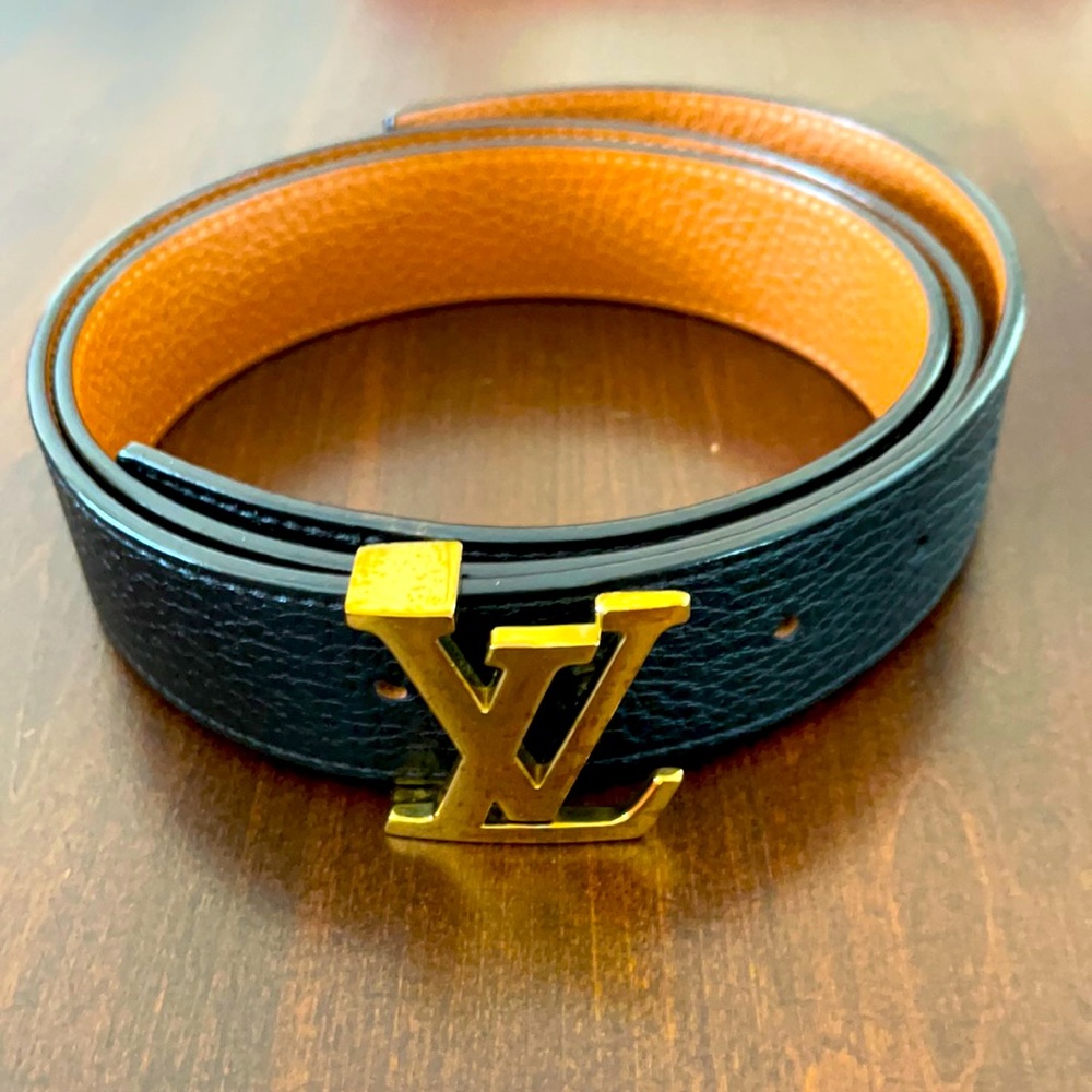 Louis Vuitton Initiales BlackBrown Reversible Belt